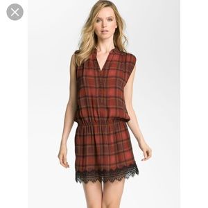 Haute Hippie silk Dress Plaid